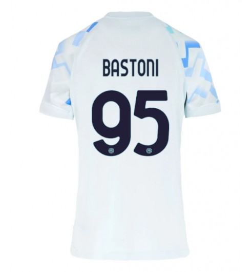 Inter Milan Alessandro Bastoni #95 Venkovní Dres pro Dámské 2025-26 Krátký Rukáv Inter Milan Alessandro Bastoni #95 Venkovní Dres pro Dámské 2025-26 Krátký Rukáv